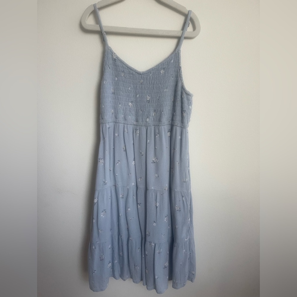 Abercrombie Kids Blue Smocked Tiered Sundress